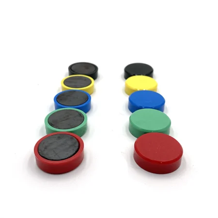 A ferrite ring magnet, showcasing its shape and suitable for various applications like holding metal objects or in electronics.