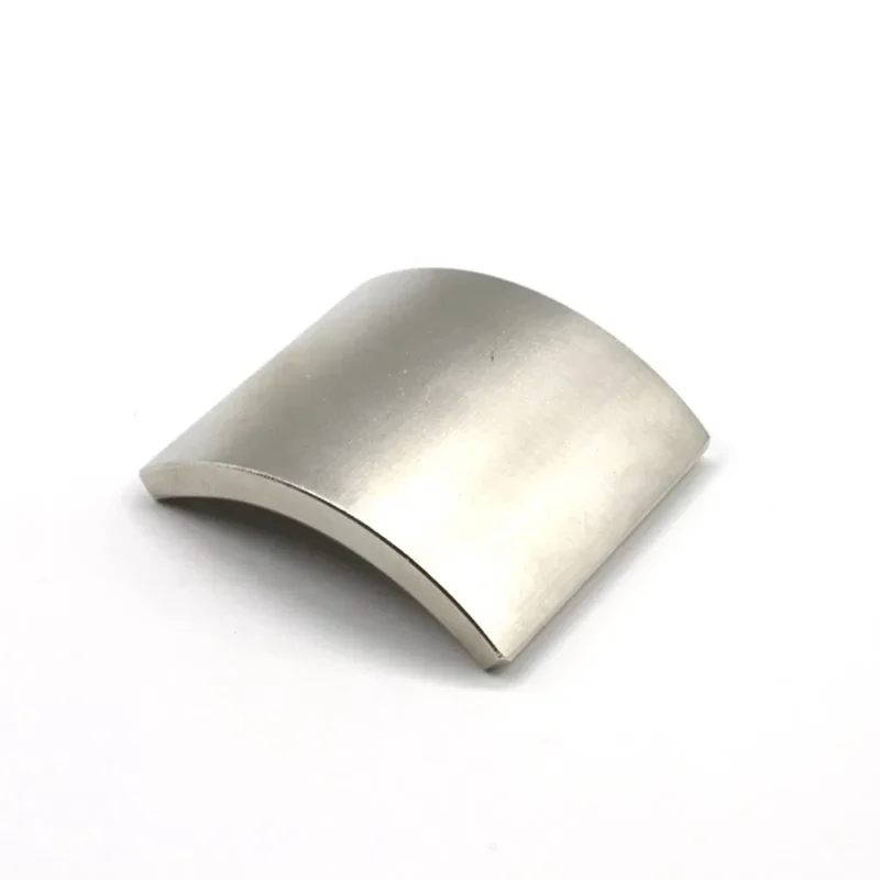 Curved small neodymium magnets arc arrangement, customized grade, for industrial and motor use.
