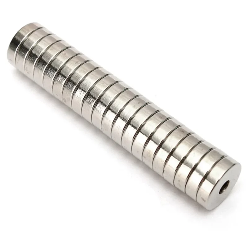 Curved arrangement of round N42 neodymium magnets for jewelry and sensor applications