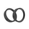 Close - up of ferrite ceramic magnet ring, surface gauss >1700 GS, injection coating