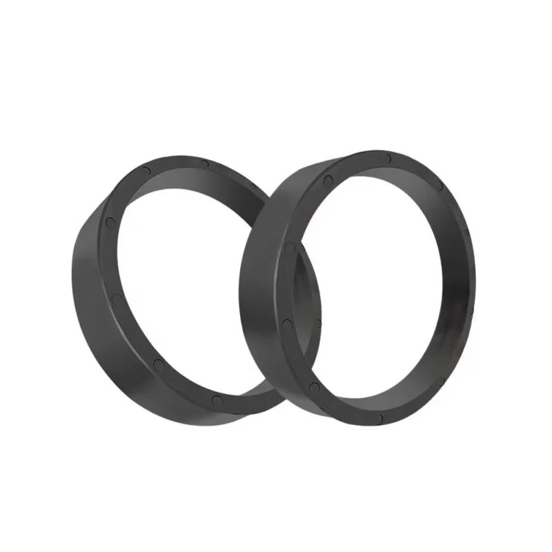 Close - up of ferrite ceramic magnet ring, surface gauss >1700 GS, injection coating