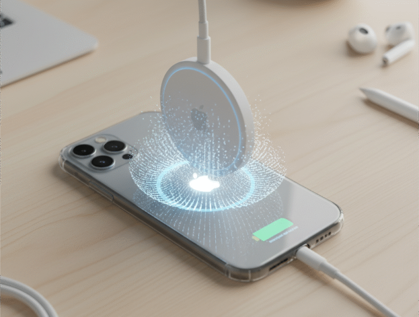 MagSafe charger use more power with animated energy visualization on iPhone