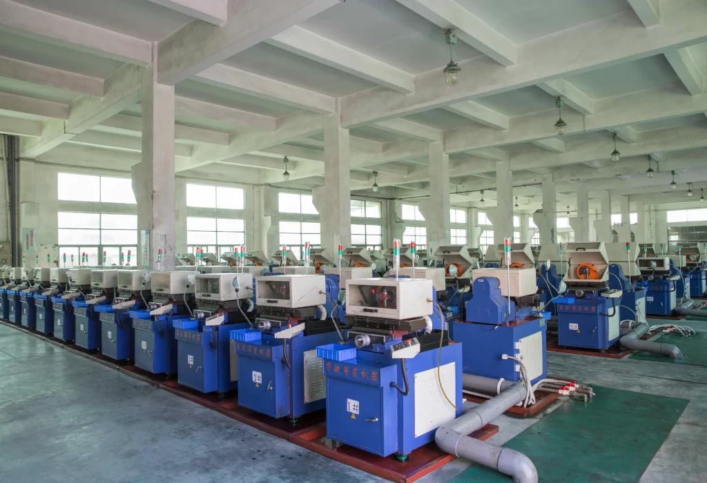 Factory Panorama – Scale & Integration Aerial view of CORT Magnet’s manufacturing plant, showcasing large - scale production facilities and organized workshop layout